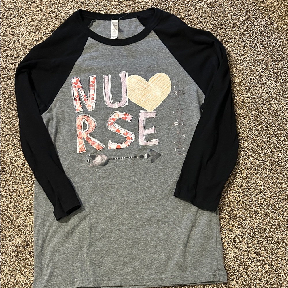Gray and Black Kids Nurse Shirt